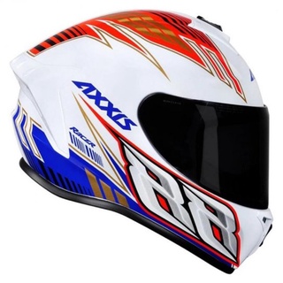 Capacete Axxis Racer Gloss White Blue