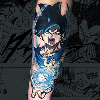 6 Sheets Dragon Ball Saiyan Goku Tattoo Sticker Cartoon Temporary Tattoo Waterproof Fake Tattoo Sticker (7)