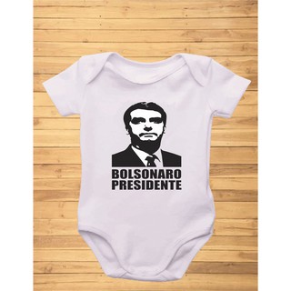 Body Bebe Infantil Presidente Bolsonaro Capitão Divertido