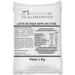 Leite de soja 1kg Diversos sabores soy milk Pronta Entrega- C2 Alimentos