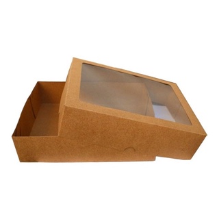 10 Un caixa pra presente Papel Kraft Doces lembrancinhas bombons retangular visor 24x19x6 (4)