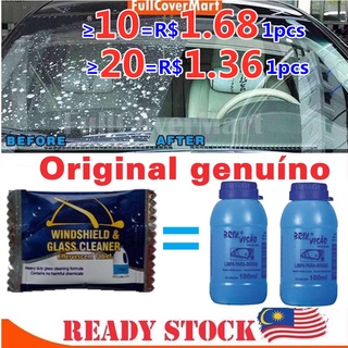 Pastilha limpa para-brisas detergente limpa vidros concentrado dose única trata reservatório até 4 litros. Embalagem com 1 unidade./ carro