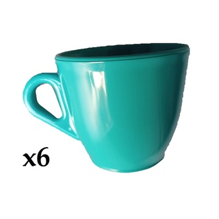 Kit 6 xicaras de café 50ml Acrilico/Plastico 5cm altura por 6cm diametro (pequena) Tiffany Plastico