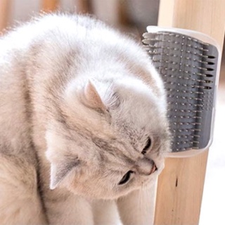 Escovadeira Gatos Tira Pelos Pet Parede Com Catnip Massagem Coçadinha Escova de Canto (4)