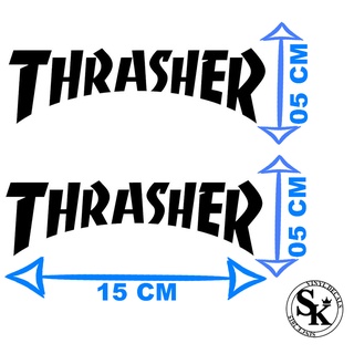 2 Adesivos Logo Thrasher Decalque Skate Com ótima qualidade
