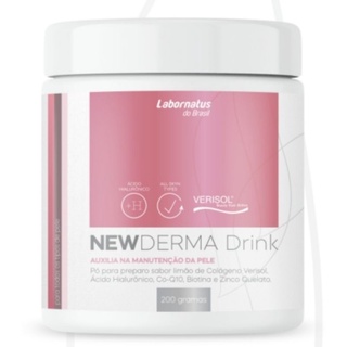 NEW DERMA DRINK - Com Ácido Hialurônico + colágeno + coenzima Q10 + Biotina + zinco