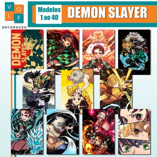 Placa decorativa - Quadro - Demon Slayer Kimetsu no Yaiba varios modelos