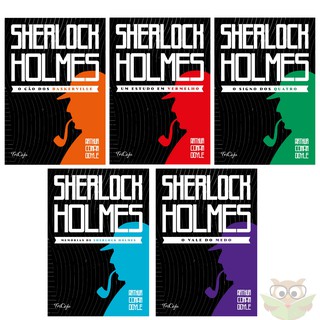 Combo: Livros Clássicos Sherlock Holmes | O cão dos Baskerville | Um estudo em vermelho | O vale do medo | O signo dos quatro | Memórias de Sherlock Holmes - Tricaju