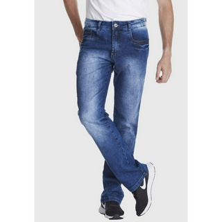 Calça Jeans Zuren Reta Plus Estonada Azul