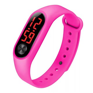 Relógio Digital Esportivo Bracelete Led Mulher rosa