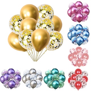 10 Pçs/Conjunto Balões Metálicos De Látex De 12 Polegadas Para Aniversário/Casamento/Eventos/Decoração De Festa
