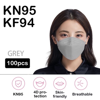 10 Pçs Máscara KN95 KF94 KN94 4 Camadas Proteção Tridimensional 3D
