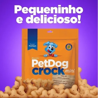 Alimento para Cães Biscoito PetDog Crock Mini 500 g