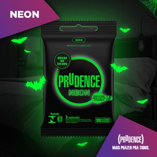 Camisinha Preservativo Prudence Neon com 3 Unidades