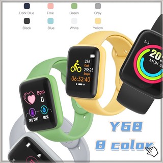 Y68 relógio inteligente à prova d\'água pulseira inteligente pulseira monitor de frequência cardíaca Relo Banda esportiva de fitness inteligente (2)