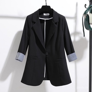 #blazer feminino neoprene manga princesa#Jaquetas femininas de botão único tamanho 4xl, casaco preto de escritório para mulheres, primavera e verão 2021 AKnl