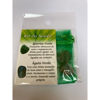 Kit de pedras - Saúde - Quartzo Verde e Ágata Verde