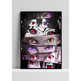 Quadro de mdf poster sem moldura Anime, Mangá, Naruto, Sasuke, Kakashi