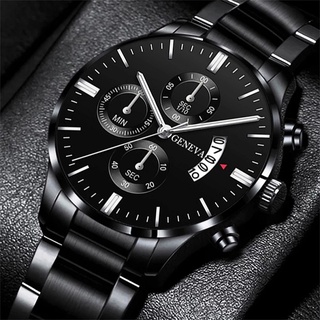 Men's Watch Stainless Steel Calendar Watches Men Sports Quartz Wristwatch (1)