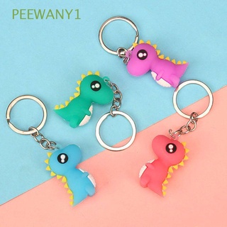 PEEWANY1 Fashion Cute Cartoon PVC Women Little keyring Car Key Ring Dinosaur Keychain/Multicolor