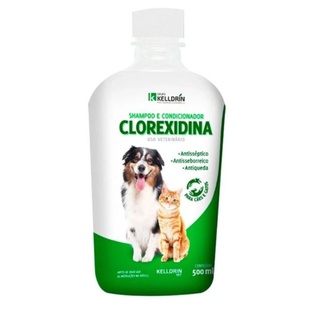 Shampoo e Condicionador Clorexidina para Cachorro e Gatos 500 ml.