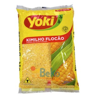 Farinha de Milho Flocada Seca Yoki Kimilho 500g - Three Foods Distribuidora (1)