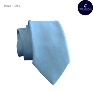 Gravata Slim 7cm Azul Serenity Feita no Brasil Tecido Oxford (1)