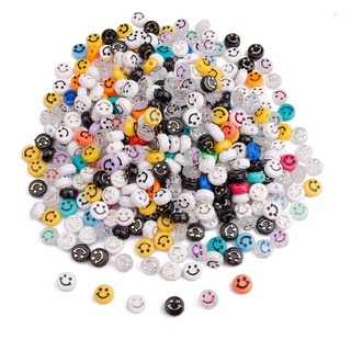 10mm 50 Pcs Acrílico Sorriso Rosto Contas DIY Soltos Spacer Beads Para Fazer Jóias (3)