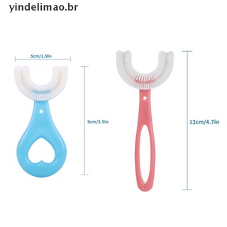 (Yindelimao) Escova De Dentes Infantil Em Formato De U Com Dentes Para Limpeza Dos Dentes (Br) (9)