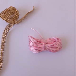 Kit cabedal de Navetes rosa claro primeira linha + fio + strass para chinelos personalizados havaianas (2)