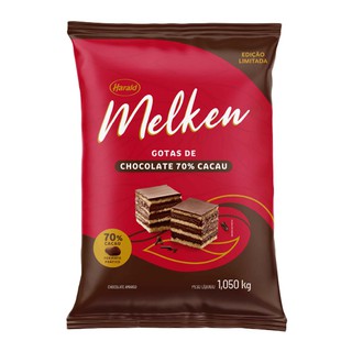 Chocolate 70% Amargo Cacau Gotas Edição Limitada 1kg Melken