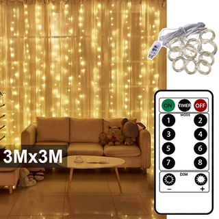 3x3m Curtain Led Remote Control String Lights Garland For Home Decoration