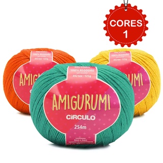 Fio Amigurumi Circulo 125g 254m - Artesanato Em Crochê Tricô Cores 1