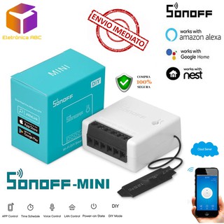 Sonoff Mini Interruptor Inteligente WiFi Automação Residencial Alexa Google