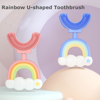 MONSA Toddlers Children Teeth Cleaning Children Teeth Brush 360 Degree Baby Toothbrush U-Shaped Toothbrush/Multicolor (6)