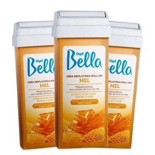 Cera para Depilação Depil Bella Mel 100g - Kit com 3 Refis