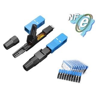 10 Conectores De Fibra Optica Sc/upc-p Azul