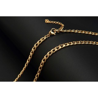 Free Fire Necklace “Trap” Pattern Golden Cool Hip Hop Funky Punk 60cm+5cmTail Chain (8)