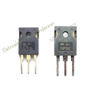 Kit Par Transistores TIP36 - TIP36C - TIP 36 - TIP 36C - TIP 36 C e TIP35 - TIP35C - TIP 35 - TIP 35C - TIP 35 C TO-247 Original STMicroelectronics