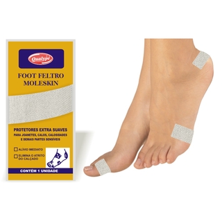 Kit 5 pct - Protetor Adesivo - Foot Moleskin - Feltro - Recortavel