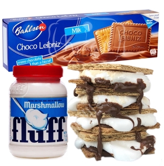 Kit S' Mores N.06 - Choco Leibniz Milk & Fluff Marshmallow - Importado (1)