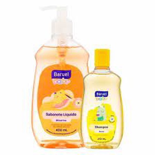 kit infantil baruel sabonete liquido 400ml+ shampoo 210ml