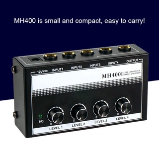 MH400 Microphone Musical Instrument Audio Hub Mini Mixer Black Without Electricity Without Magnetic (1)