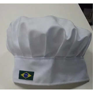 Chapéu Do Chef De Cozinha- Branco - Touca Mestre Cuca- em Gabardine