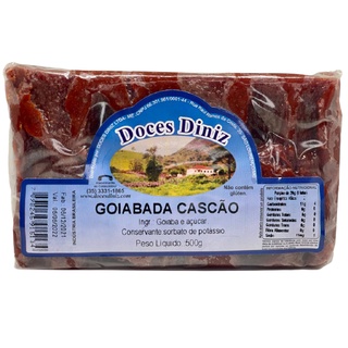 Goiabada Cascão Caseira Sem Gluten - 500g Doces Diniz - Doces Caseiros de São Lourenço Minas Gerais