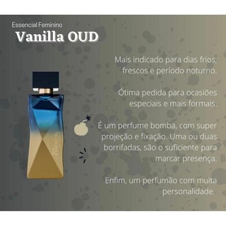 Perfume Natura Essencial Oud Vanilla 100ml Feminino. Um produto original Natura, um produto novo, lacrado, com validade somente em março de 2025 (5)