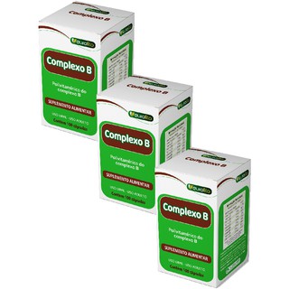 3x Complexo B (Concentrado com B12) - 100 cápsulas cada - Eurofito