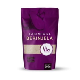 Farinha de Berinjela 200g - 100% Natural, Sem Aditivos, Sem Glúten, Low Carb