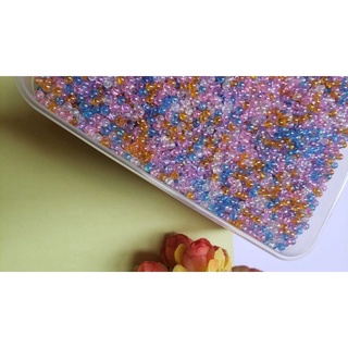 0Bola Lisa Irisada Plástico 4mm 600 Unidades Candy Color Miçanga Bijuteria