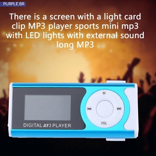 Mini Mp3 Player De Música Com Tela LCD De 1,3 Polegadas Suporte 16GB